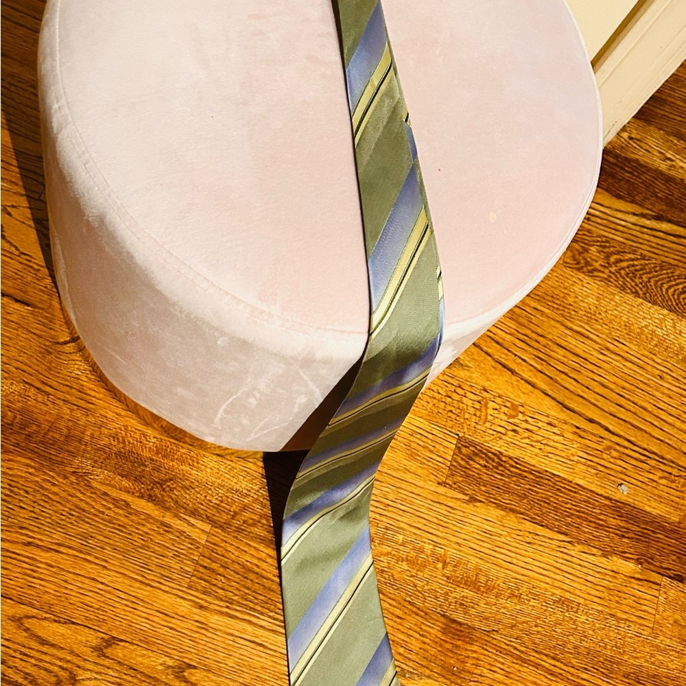 Striped Green and Blue Tie